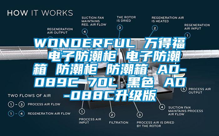 WONDERFUL 萬得福 電子防潮柜 電子防潮箱 防潮柜 防潮箱 AD-089C 70L 黑色 AD-088C升級(jí)版