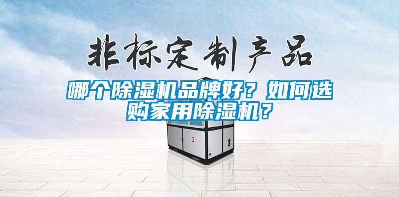 哪個除濕機品牌好？如何選購家用除濕機？